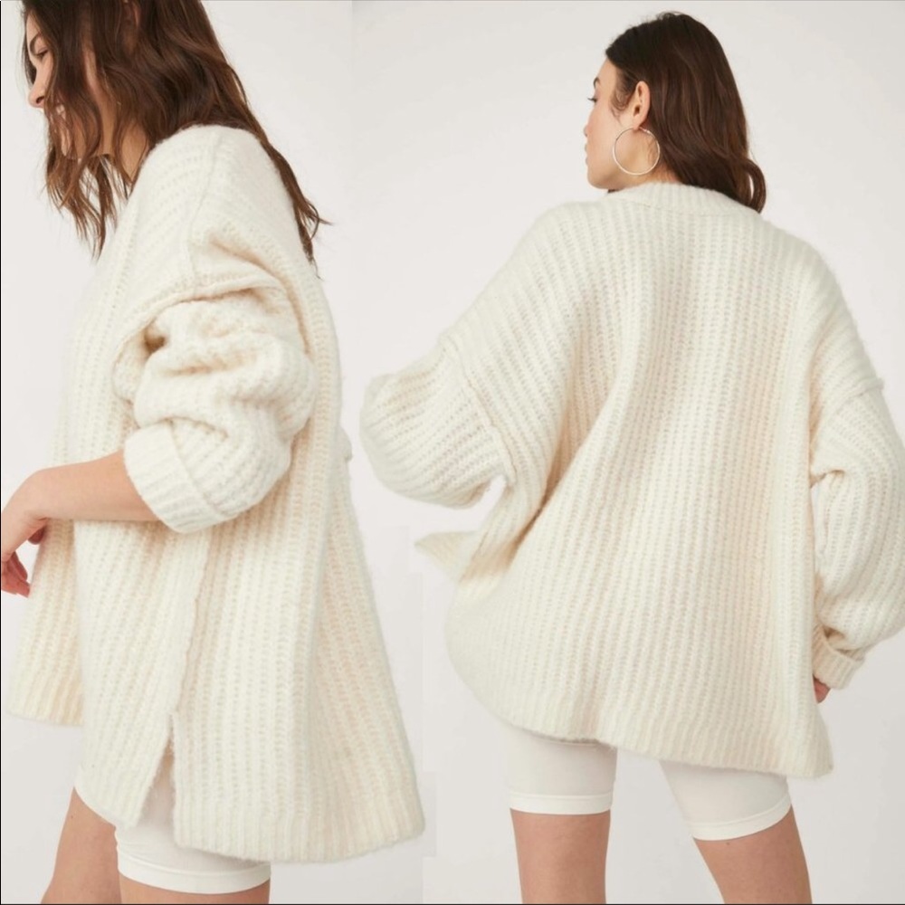 #58 New! Free People Blue Bell Chunky Oversized SweaterNWT - Picture 7 of 8